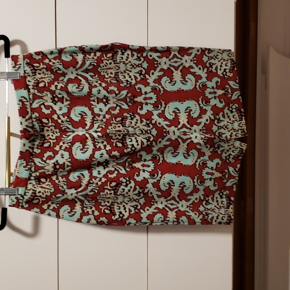 The Limited paisley red teal skirt - Picture 3 of 3